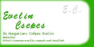 evelin csepes business card