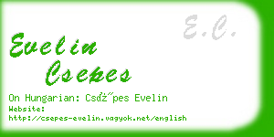 evelin csepes business card